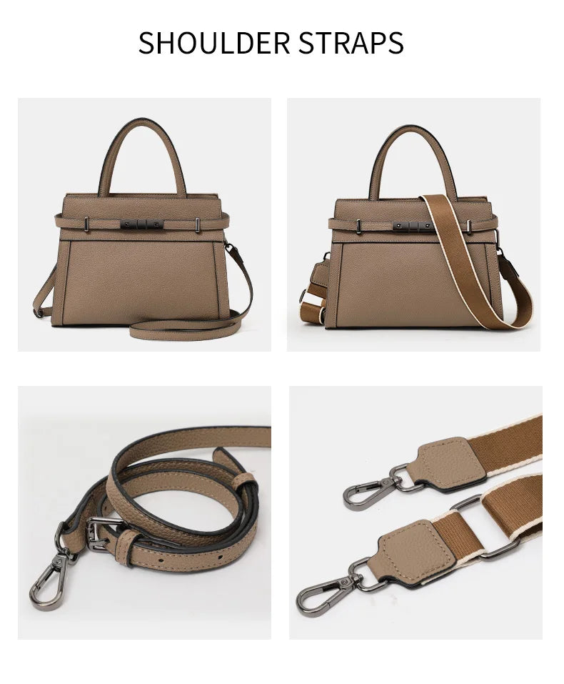 Genuine leather women's bag original first layer cowhide women's hand shoulder simple tote bag occupation RELUX.STORE