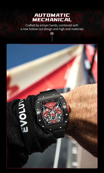 PINDU New Men Watch 50 Meter Waterproof Stainless Steel Case Luminous Sapphire mirror Dial Fashionable Men Mechanical Watch
