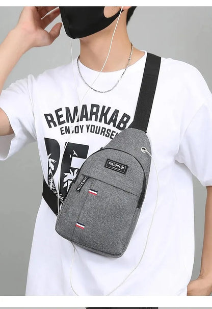 Fashionable and Trendy Lightweight Single Minimalist Shoulder Crossbody Bag for Men with Large Capacity for Leisure and Sports RELUX.STORE