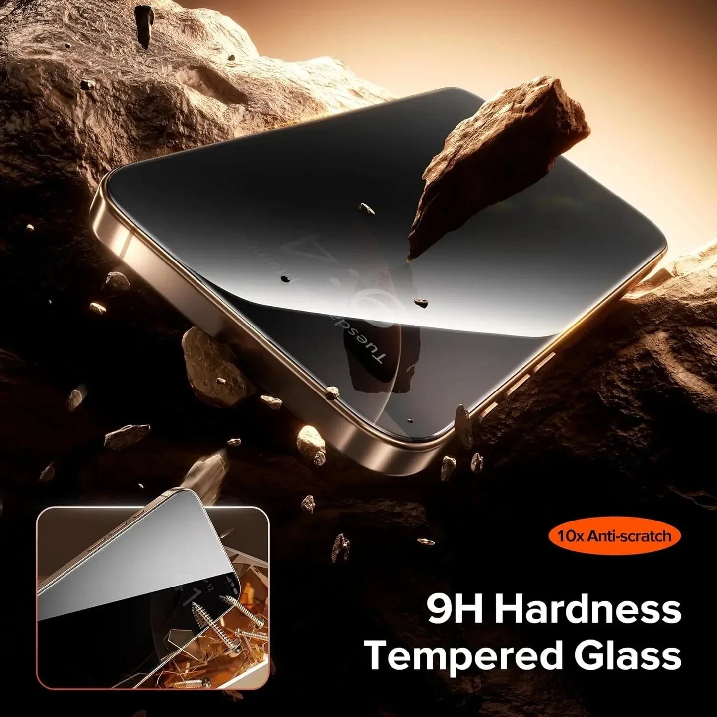 Anti-Spy Tempered Glass Films for iPhone 17 ProMax/17/17 Pro/17Air Shatterproof Privacy Screen Protector with Easy Install Kit RELUX.STORE