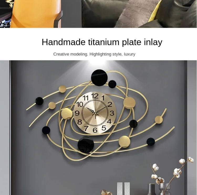 Wall Clock 6.6 Inches Luxury Living Room Modern Wall Clocks Aesthetic Elegant Stylish Kitchen Clock Big Size Decoration Home RELUX.STORE