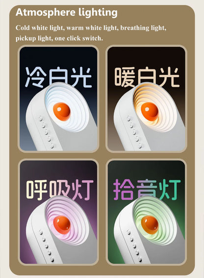 Mini Portable Bluetooth Speaker White Noise Sleep Aid Music Box TWS Stereo Sound MP3 Music Player with Atomosphere Night Light