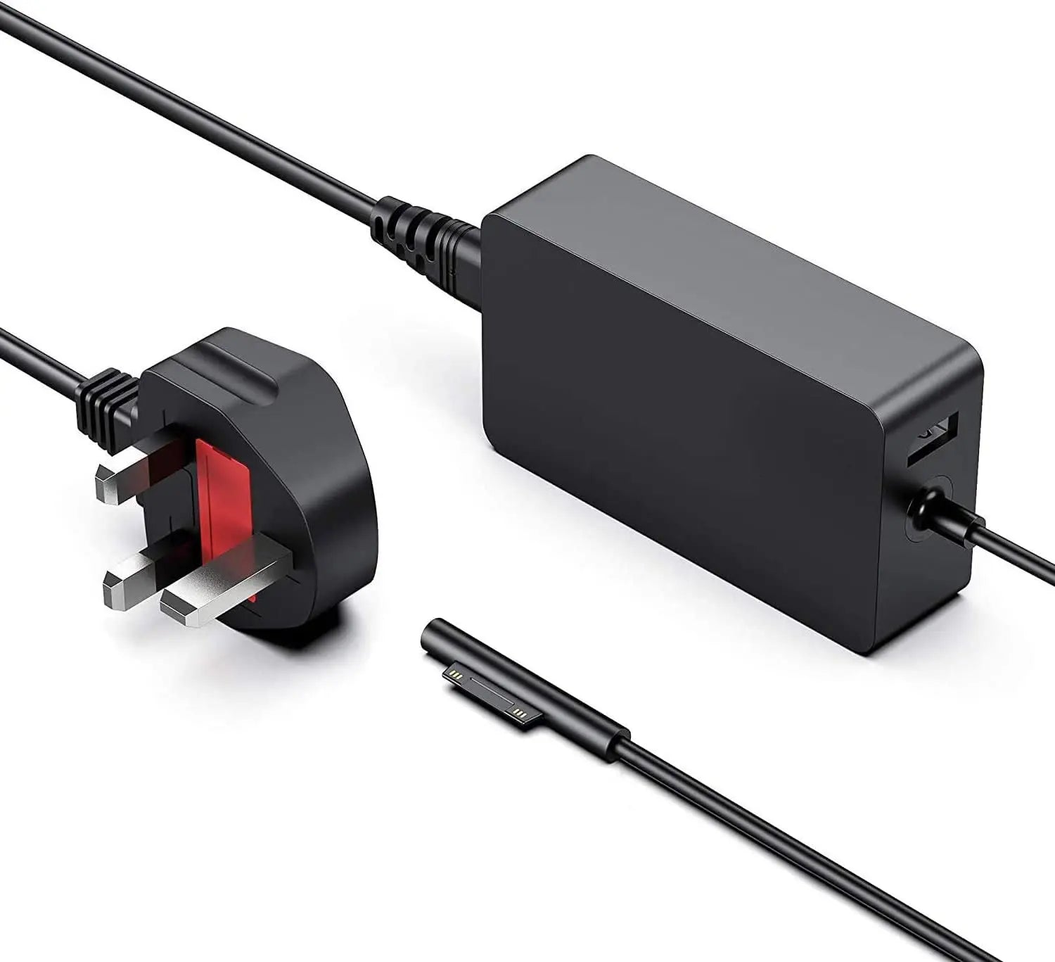 “65W 15V 4A Power Adapter for Microsoft Surface Pro/Go/Book – Fast Laptop Charger for Surface Pro 4/5/6/7/8/9, Go 1/2/3, Book 1/2/3/4 | Compatible with Models 1866, 1867, 1706, 1800, 1796”
