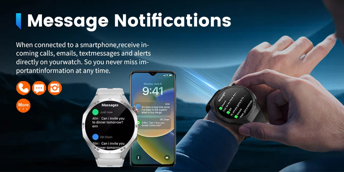 2025New For Android and ios Smart Watch Men AMOLED Screen GPS Motion trajectory Heart Rate Bluetooth Calls SmartWatch Waterproof