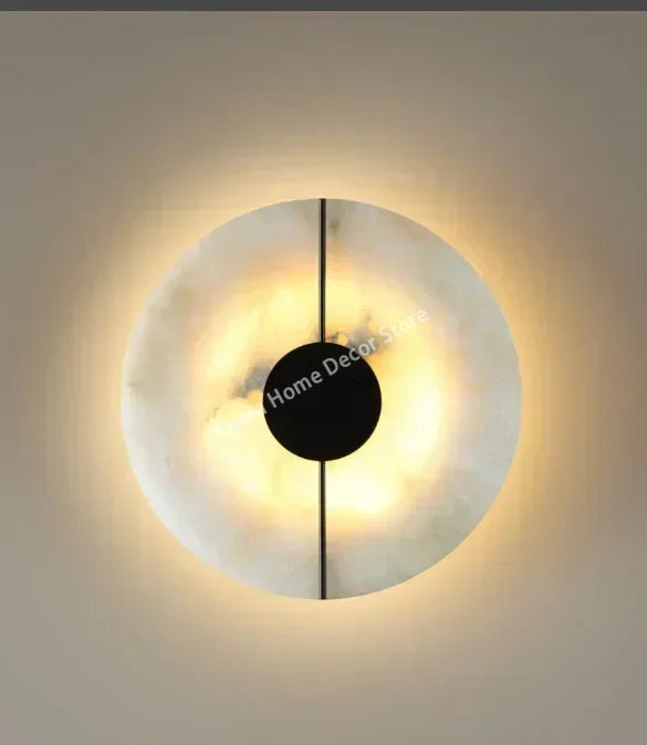 LUMA Modern Luxury Creative Marble Wall Light - Alabaster Marble Wall Sconce for Bedroom Bedside Living Room Aisle Indoor Decor