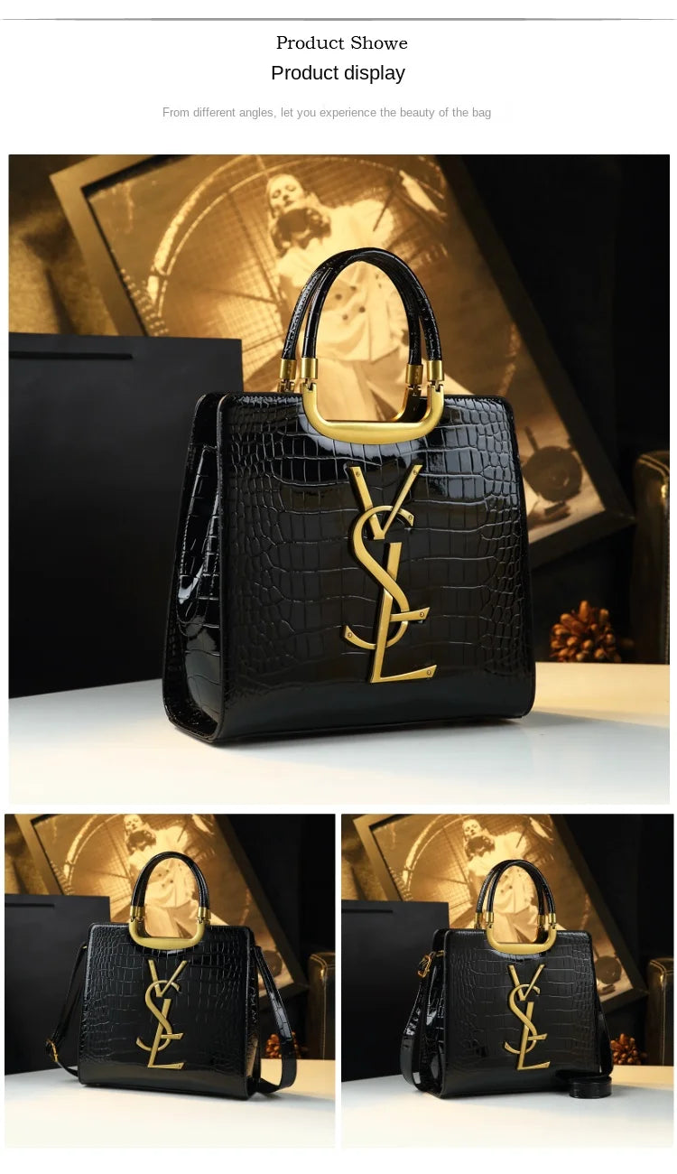 High-grade light luxury handbag 2024 new autumn and winter fashion Tote bag women's crocodile print single shoulder crossbodybag RELUX.STORE
