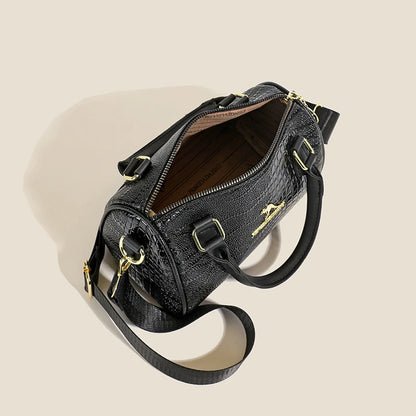 Small Handbag Women's Fashion Shoulder Crossbody Bag Solid Color Black