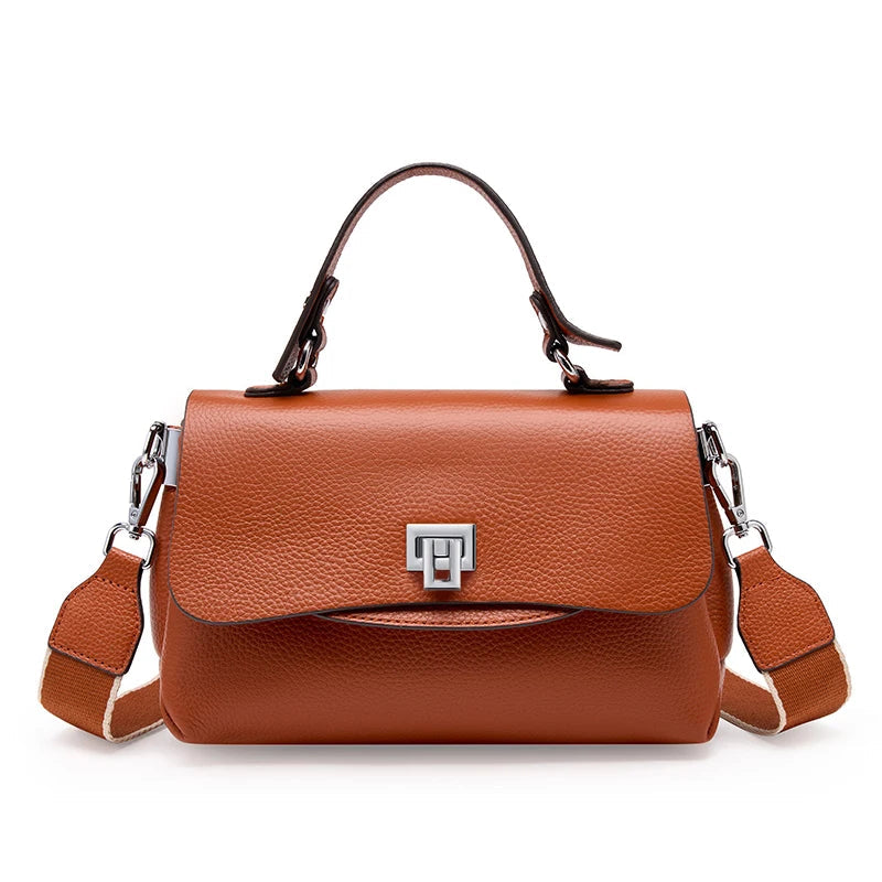 Zency Women's Genuine Leather Top-Handle Bag Simple Fashion Envelope Luxury Brand Shoulder Handbag Small Crossbody for Female RELUX.STORE