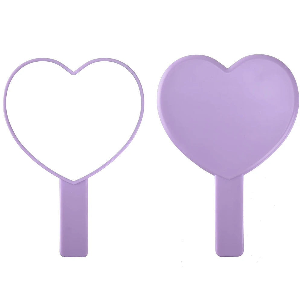 1Pcs Plastic Handle Handheld Makeup Vanity Mirror Portable Square Eyelash Extension Mirror Women Cosmetic Beauty Salon Supplies RELUX.STORE