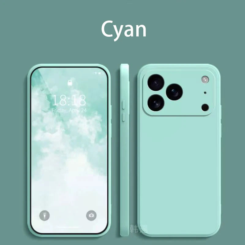 Square Liquid Silicone Phone Case for Apple iPhone 17 Pro Max 17 Air Soft Cover Case RELUX.STORE