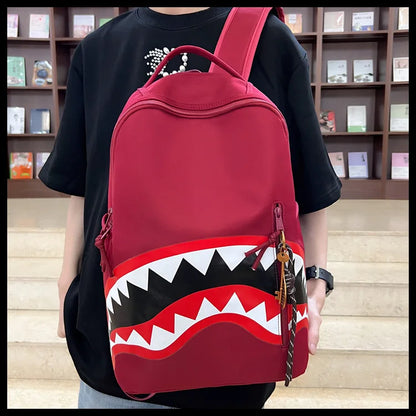 Men's Tactical Backpack: Shark-Mouth Opening Travel Rucksack | Water-Resistant Student Daypack for Outdoor Hiking & College
