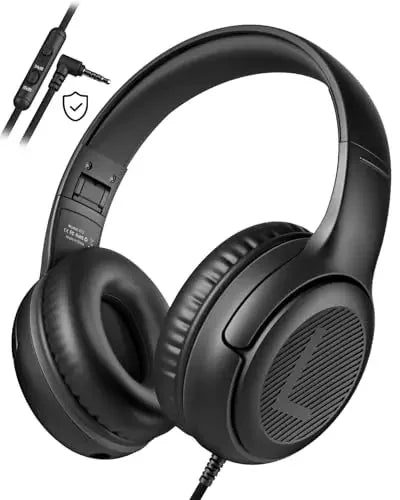 AT2 1/2/3Pcs Headset,3.5mm Surround Stereo Gaming Headphones with Mic Soft Memory Earmuffs for PC,Laptop,Kids for School Toddler
