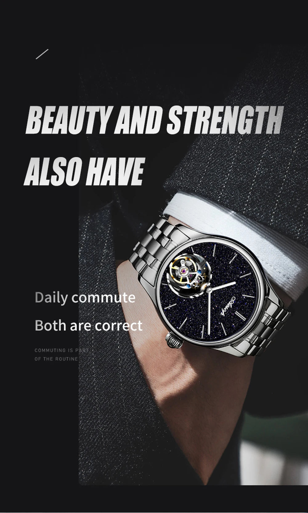 AESOP Mens Luxury Real Flying Tourbillon Mechanical Sapphire Waterproof Watch Skeleton Watches for Men Wristwatches Male 2025 A