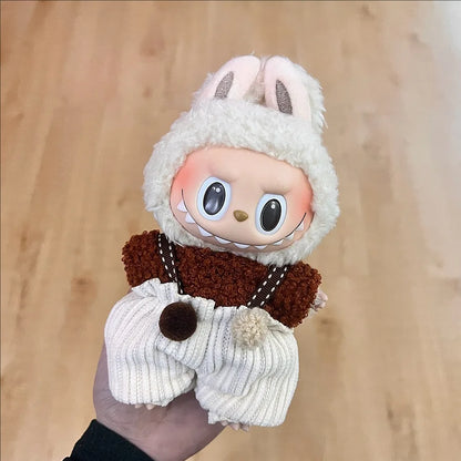 Labubu Clothing Popular New Products Fashion Velcro 17cm Doll Cute Dress Casual Set Skirt Plush Toy Clothing