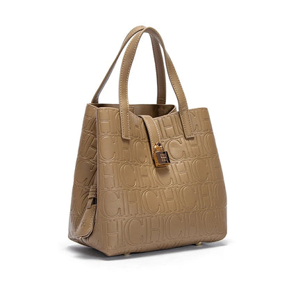 Classic Simple Solid Color Women's New 2024 Large Capacity Handbag Letter Element Women's Handbag RELUX.STORE