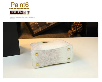 Luxury Fashion White Leather Women Handbags 2024 New Female Small Shoulder Messenger Bag Crossbody Portable Shell Bags RELUX.STORE
