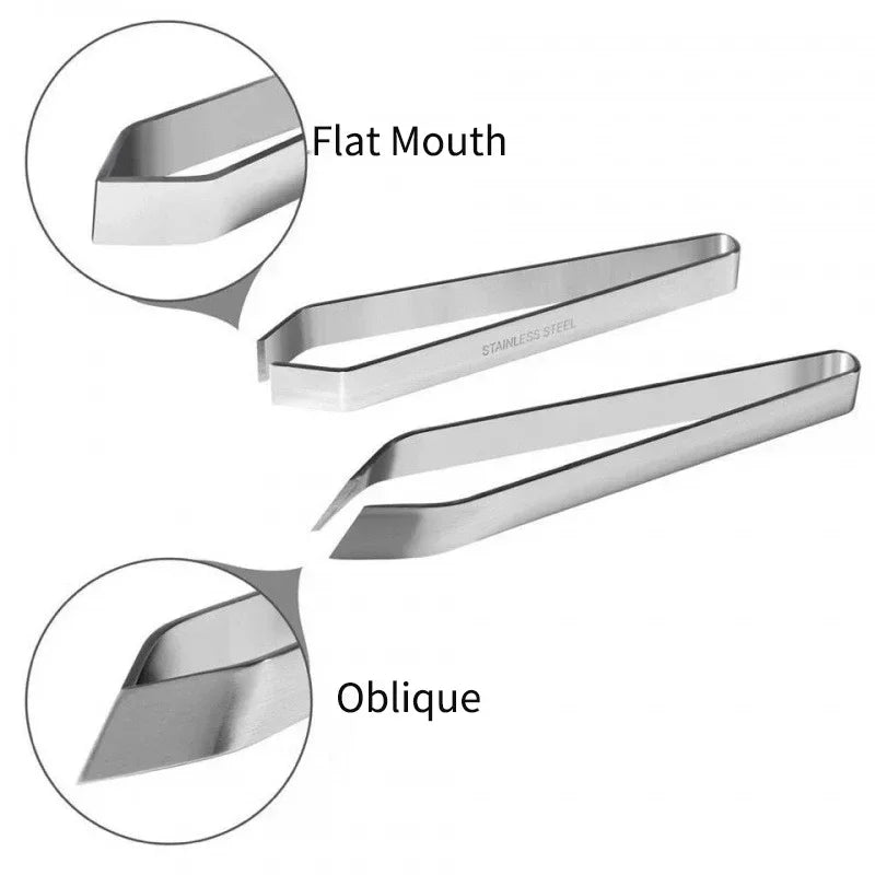 1pcs 430 Stainless Steel Fish Bone Tweezers Pincer Clip Puller Remover Tongs Fish Bone Plucking Clamp Kitchen Gadgets Tools