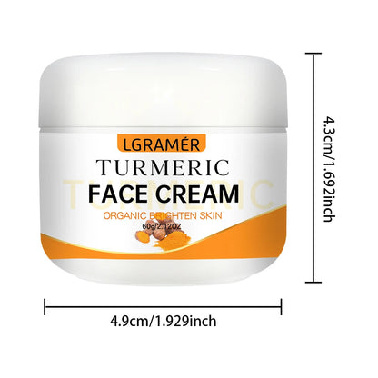 Turmeric Whitening Face Cream Wrinkle Removal Lighten Fine Lines Makes Skin Look More Youthful Birghten Moisturize Facial Care RELUX.STORE