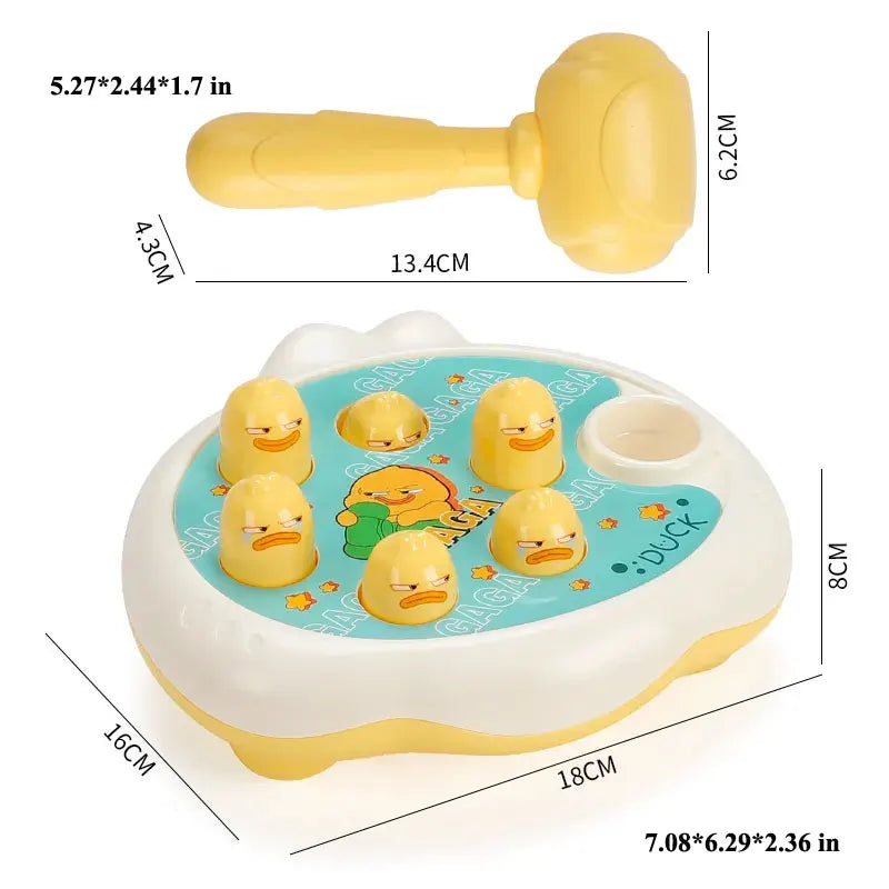 Duck/Frog/Pig Baby Toy Montessori Learning Game Educational Puzzle Gift for 12 24 Months Toddler Boy/Girl with Hammer RELUX.STORE