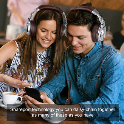 Oneodio Wired Headphones Professional Studio DJ Headphone With Microphone Over Ear Hi-Res Headset Monitoring For Music Phone RELUX.STORE