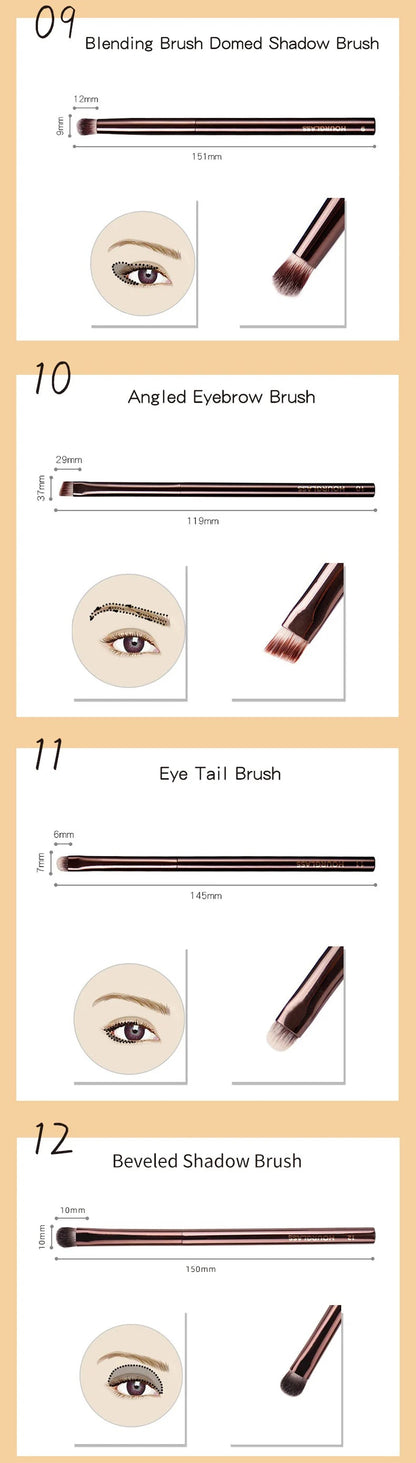 Hourglass Makeup Brushes Powder Foundation Concealer Blusher Bronzer Eye Shadow Eyebrow Eyeliner Sculpting Brush RELUX.STORE