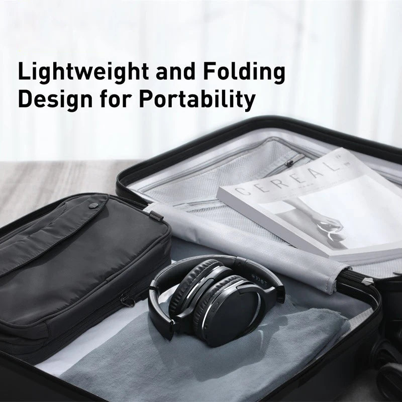 Baseus D02 Pro Wireless Headphones Bluetooth Earphone 5.3 Foldable Headset Sport Over the Ear Headphone Gaming Bluetooth Earbuds RELUX.STORE