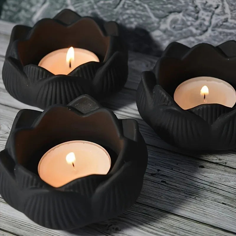 1pc DIY Lotus Flower Silicone Resin Molds For Making Candle Holder/Tea Light Holder/Jewelry Box Silicone Molds RELUX.STORE