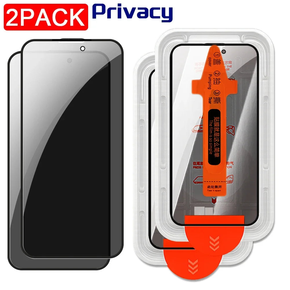 1/2/3Pcs Dust Free Installation Privacy Screen Protector for IPhone 16 17 Pro Max Plus 17 Air Anti-spy / HD Clear Tempered Glass RELUX.STORE