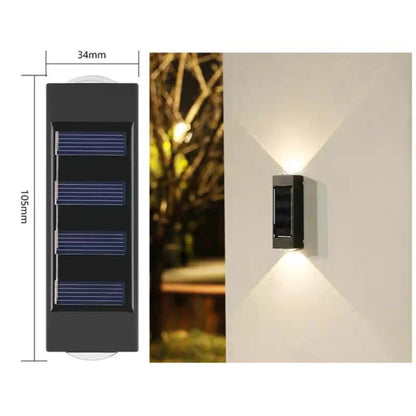1pc 2/4/6/8/10/12LEDs Solar LED Wall Lights, Outdoor Wall Lamp For Garden, Patio, Ambient Light RELUX.STORE