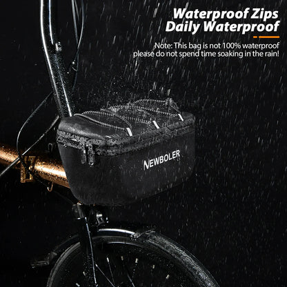 NEWBOLER Folding Bike Handlebar Bag Multi-functional Brompton Bag Bike Front Bag Bike Basket Bag For Brompton Folding Bike