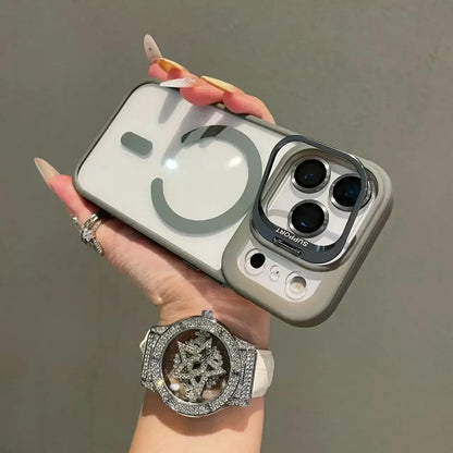 Original Luxury transparent magnetic Magsafe case For iPhone17/Promax/17Air/Pro lens holder Protect clear shockproof cover RELUX.STORE