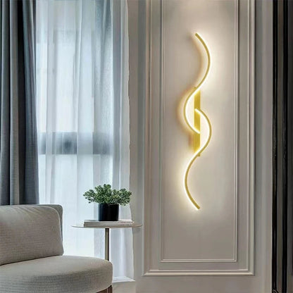 Modern LED Wall Lamp Minimalist Led Light Bedroom Bedside Long Strip Wall Sconces Living Room Sofa Home Indoor Lighting Fixture RELUX.STORE