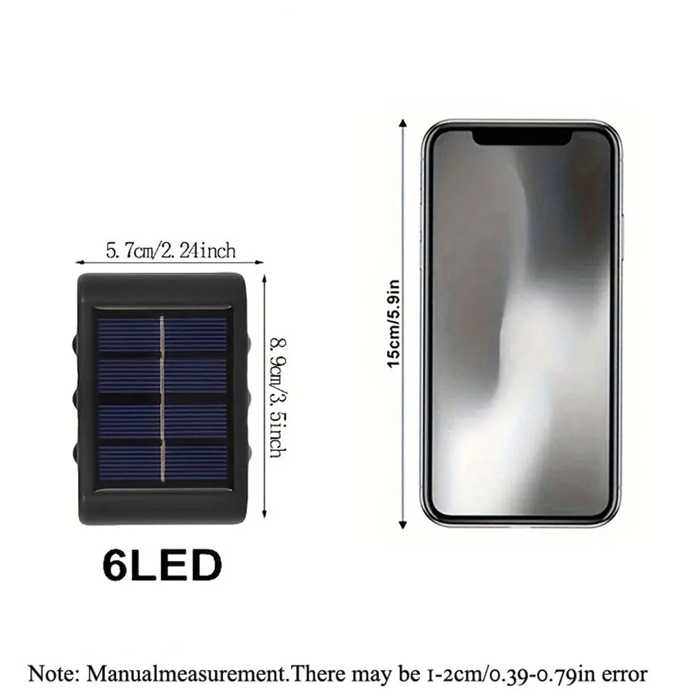 1pc 2/4/6/8/10/12LEDs Solar LED Wall Lights, Outdoor Wall Lamp For Garden, Patio, Ambient Light RELUX.STORE
