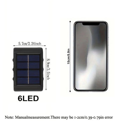 1pc 2/4/6/8/10/12LEDs Solar LED Wall Lights, Outdoor Wall Lamp For Garden, Patio, Ambient Light RELUX.STORE