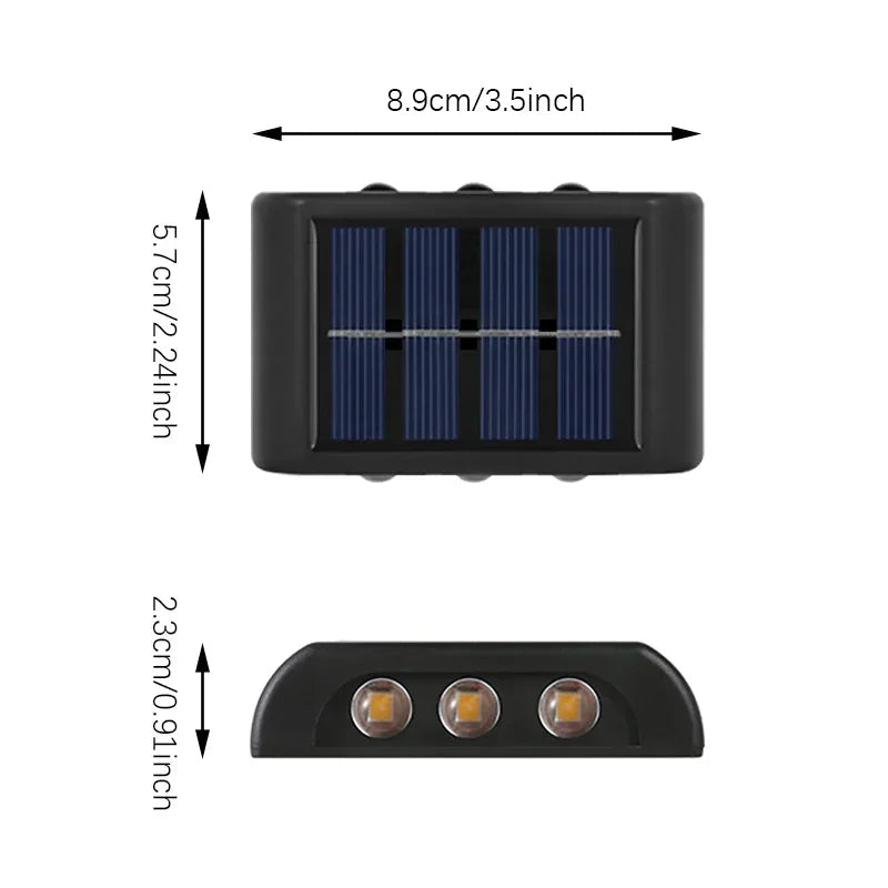 Solar LED Light, Outdoor Waterproof Wall Lamp, Dusk to Dawn Fence Lighting for Summer Garden Yard Porch Walkway Camping Home Dec RELUX.STORE