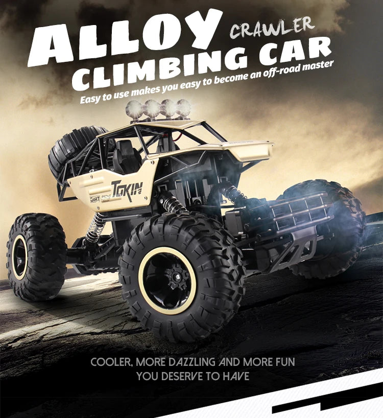 RC Cars Remote Control Car 1:12/16 Off Road Truck Metal Shell LED Headlights Offroad Monster RC Trucks 4WD All Terrain Toys Kids