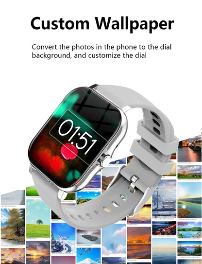 LAXASFIT Smart Watch For Men Women Gift Sports Fitness Watches Bluetooth Calls Digital Smartwatch Wristwatch