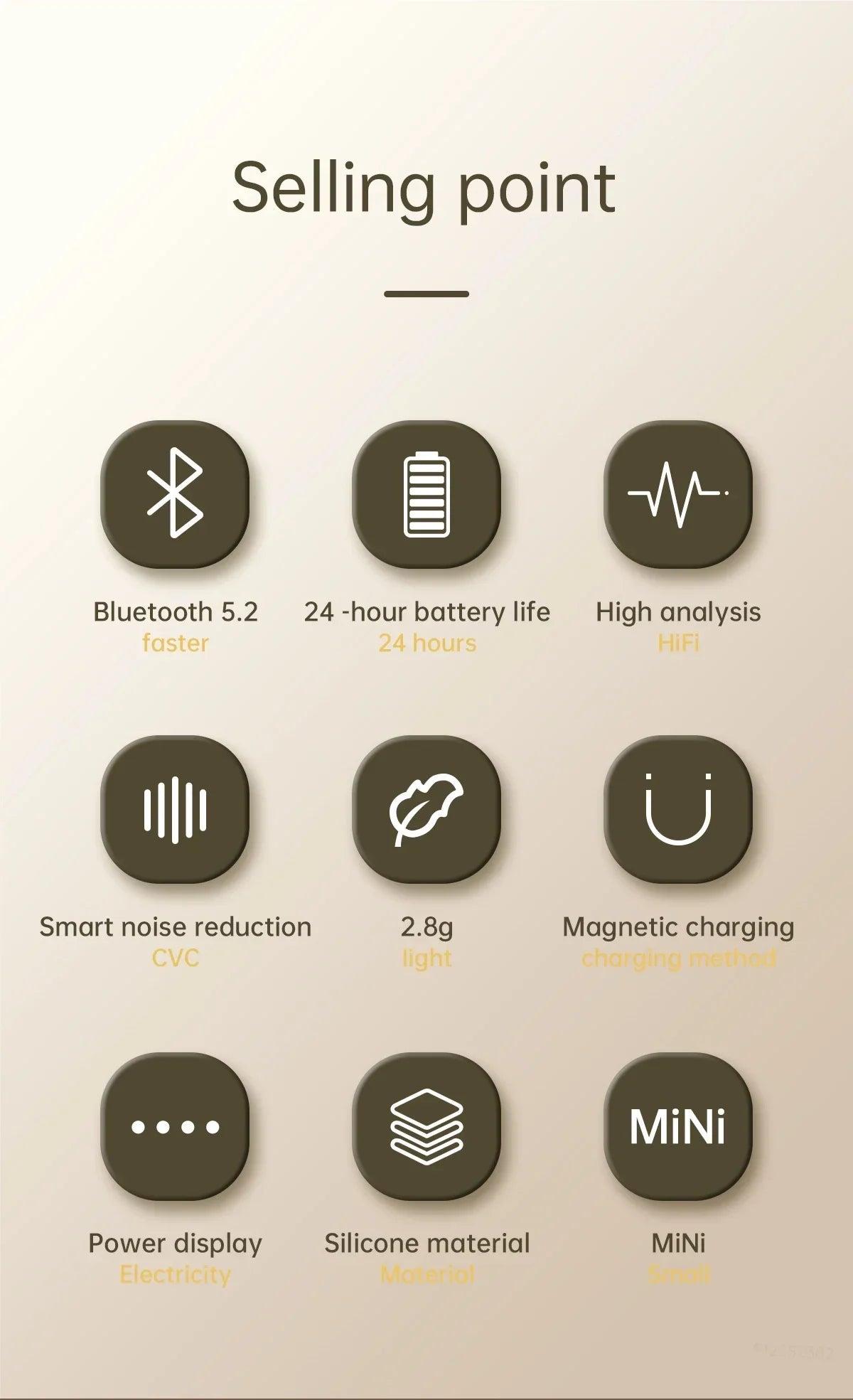 XIAOMI Pro999 Bluetooth Earphones TWS Sleep Noise Reduction Invisible In Ear Wearing Comfortable Sleep Music Game Earphones RELUX.STORE