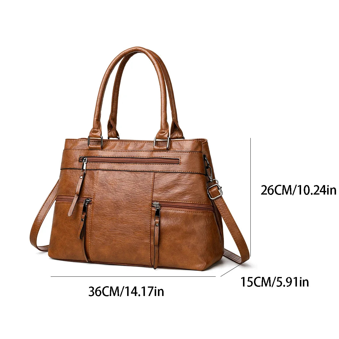 Elegant Handbag for Women High Quality Leather Top-Handle Bags Purse Ladies Shoulder Crossbody Bag Large Casual Tote 2025 Hot RELUX.STORE