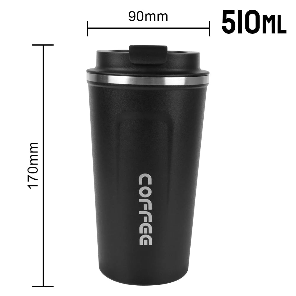 Thermo Cafe Coffee Mug Car Thermos Mug 380/510ML Leak_Proof Travel Thermo Cup for Tea Water Coffee Double Stainless Steel RELUX.STORE