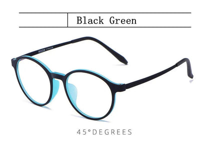Ultralight Titanium Alloy TR90 Reading Glasses For Men And Women Retro Round Anti blue Light Presbyopia Glasses 0 +100 +150 +250 RELUX.STORE