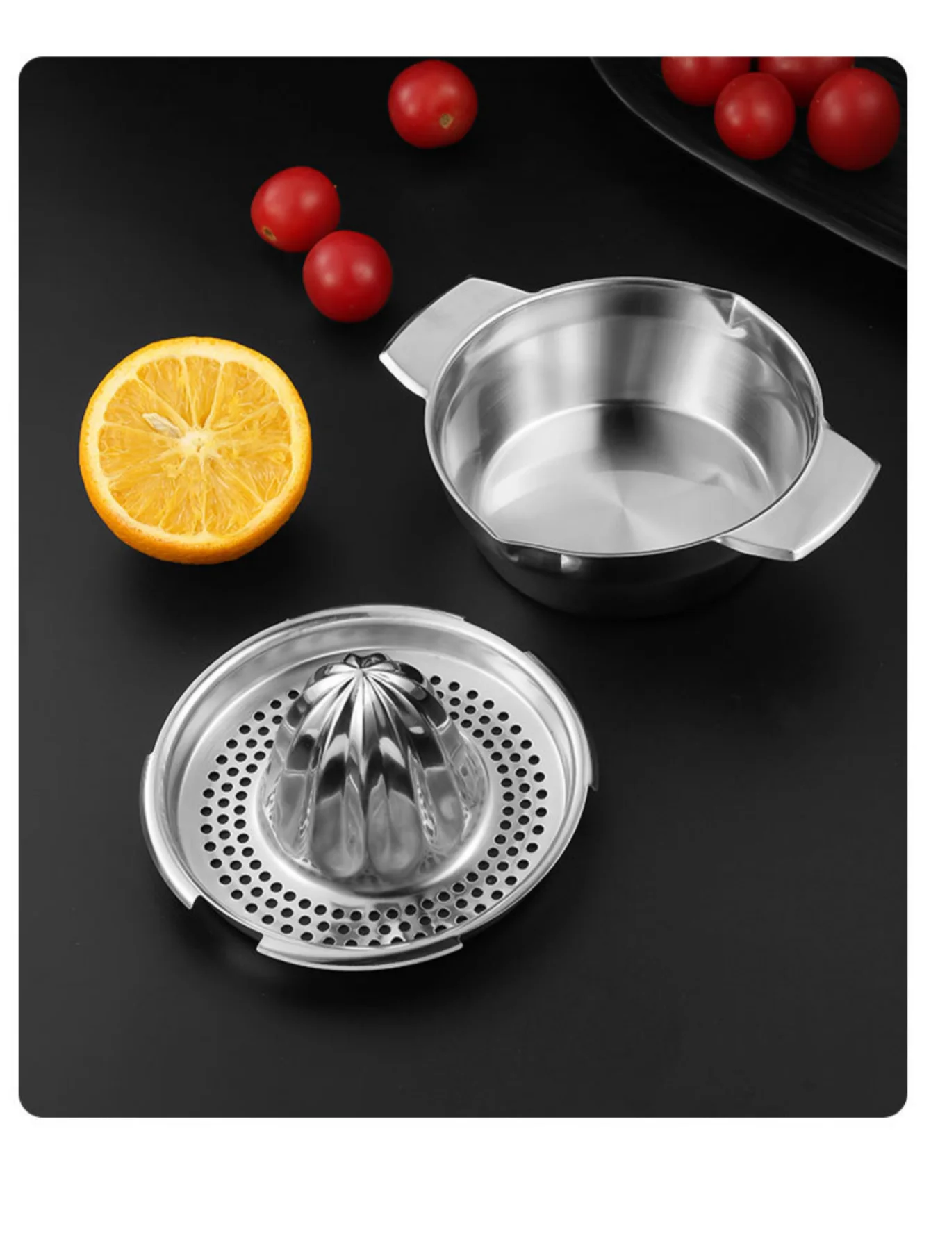 Stainless steel juicer, household manual juicer, lemon orange lemon squeezer, press type juicer, fruit juice homemade tool