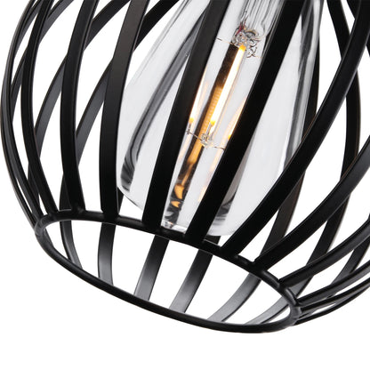 Retro Industrial Pendant Lamp Shade Geometric Modern Iron Lampshade Restaurant Hanging Light Creative Corridor Lighting Fixture
