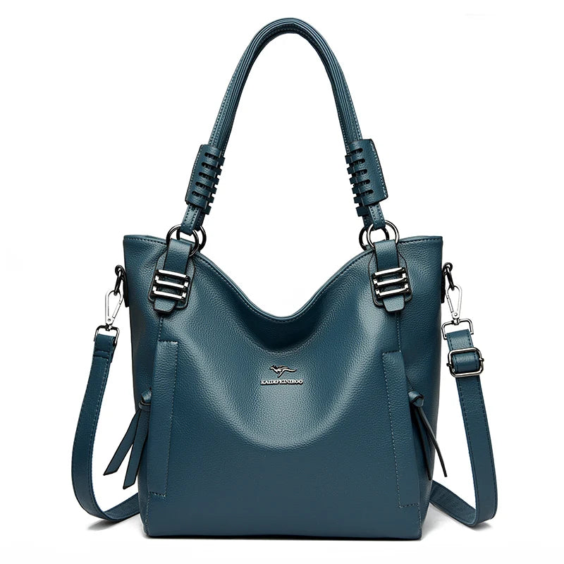 Luxury Soft Genuine Leather Handbag Fashion Women Shoulder Messenger Bag Solid Color Cowhide Tote Fashion Female Crossbody Sac RELUX.STORE