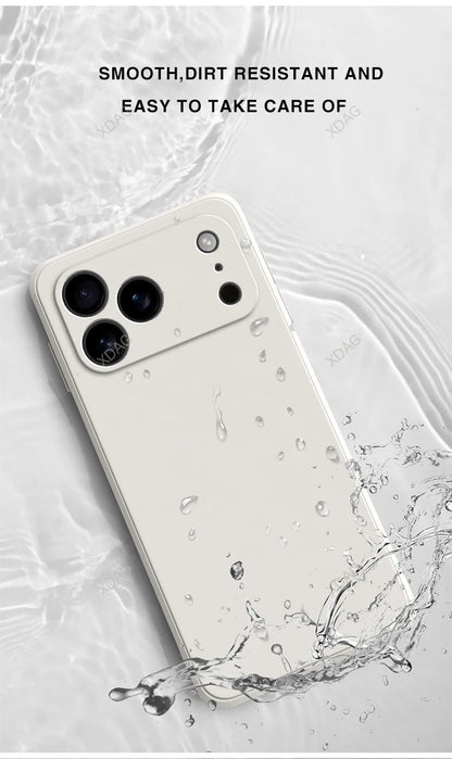 Liquid Silicone Original Phone Case for iPhone 17 Pro Max Air 17Pro 17Max 5G Straight Edge Lens Protection Soft Basic Back Cover RELUX.STORE