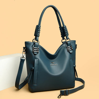 Luxury Soft Genuine Leather Handbag Fashion Women Shoulder Messenger Bag Solid Color Cowhide Tote Fashion Female Crossbody Sac RELUX.STORE