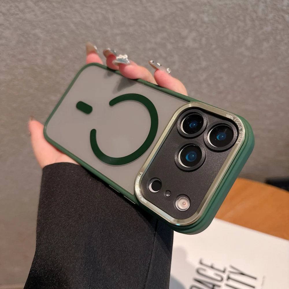 Transparent Magnetic Phone Case For iPhone 17 16 15 14 13 12 11 Pro Max Plus 17Air Metal Lens Protection Shockproof Hard Cover RELUX.STORE