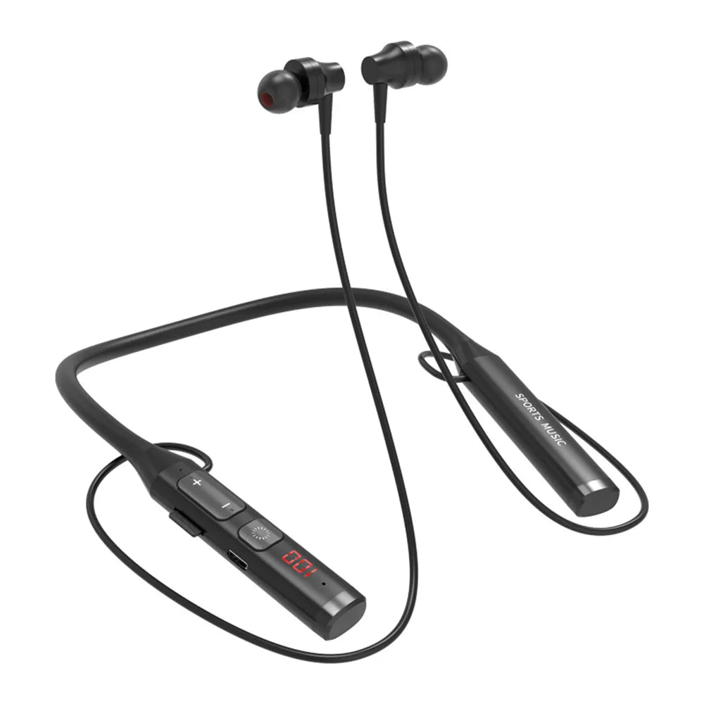 Wireless Headset Bluetooth 5.0 Earphone HiFi 9D Stereo Neck-Hanging Sport Headphone Support Bluetooth TF Card FM Audio Playback RELUX.STORE