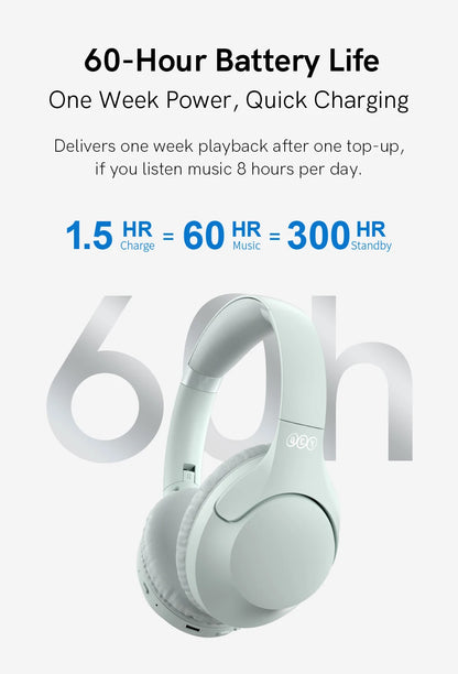 QCY H2 H2 Pro Wireless Headphones Bluetooth 5.3 BASS Mode Hifi Stereo Headset Over the Ear Gaming Earphones Dual Device Connect