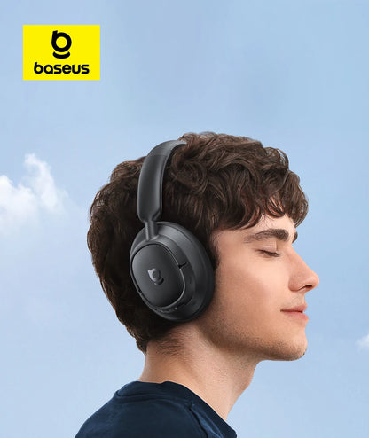 Baseus EH10 NC ANC Wireless Headphones 45dB Adaptive Hybrid Noise Cancelling Headsets Hi-Res LDAC Headphone Bluetooth 6.0 80Hrs